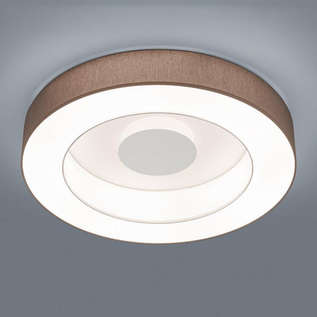 LED Deckenleuchte Lomo Weiß, Mocca – elegante Deckenlampe mit dimmbarem Lichtstrom für große Räume.