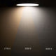 LED Deckenleuchte Meda Ø 100cm ColorSwitch 2700-4000K Dimmbar - Lichtfarbe Vergleich 2700K, 3000K, 4000K an Wand