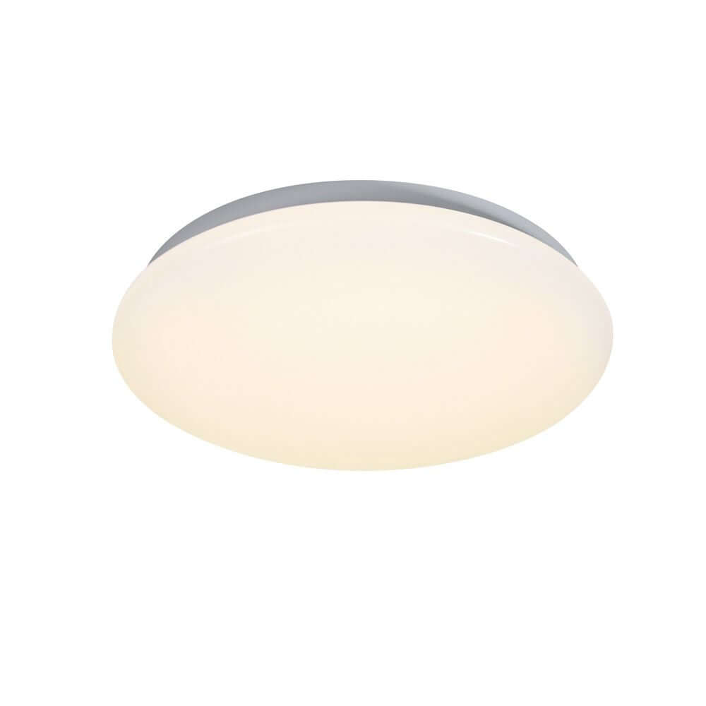 LED Deckenleuchte Montone 33 Sensor IP44 mit opalweißem Schirm und Bewegungssensor für angenehmes Licht.