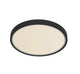 LED Deckenleuchte Noxy IP44 in minimalistischer schwarzer Ausführung mit ovalem Design und integrierter LED.
