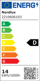 LED Deckenleuchte Oja 29 rund weiß Energieeffizienzlabel Klasse D