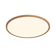 LED Plafonnier Oja 42 Dim IP54 au design moderne et épuré, avec forme ronde et cadre en bois.