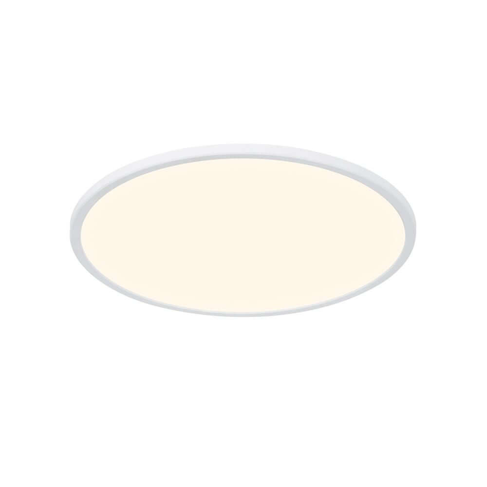 LED Deckenleuchte Oja 42 Sensor IP54 Weiß mit klassisch rundem Design und Hinterleuchtungseffekt.