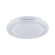 LED Deckenleuchte Rainbow RGB in Chrom und Weiß, dimmbare Wohnraumleuchte mit Regenbogeneffekt und Tunable White Funktion.
