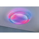 LED Deckenleuchte Rainbow CCT Dimmbar Chrom, Weiß mit magischen Lichteffekten in lila und blau.
