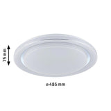 LED -kattovalaisin sateenkaari CCT -himmentävä kromi, valkoinen
