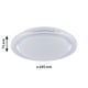 LED Deckenleuchte Rainbow CCT Dimmbar Chrom, Weiß mit Durchmesser 485 mm und 75 mm Höhe.