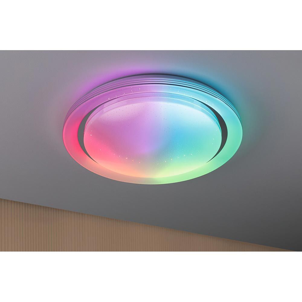 LED -kattovalaisin sateenkaari CCT -himmentävä kromi, valkoinen