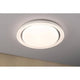 LED Deckenleuchte Rainbow CCT Dimmbar Chrom, Weiß mit magischen Lichteffekten an der Decke.