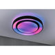 LED Deckenleuchte Rainbow RGB Schwarz Ø 47,5cm mit Regenbogeneffekt und dimmbarem Licht.