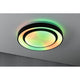 LED Deckenleuchte Rainbow RGB Schwarz Ø 47,5cm an Decke mit buntem Licht in verschiedenen Farben.