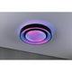 LED Deckenleuchte Rainbow Ø 37,5cm Schwarz mit Regenbogeneffekt und dimmbarer Farboption.