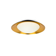 LED Plafonnier SIDE 15W noir, cuivre au design moderne avec une surface brillante et un éclairage doux.