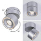LED Deckenleuchte Spircle 530lm Chrom-Matt mit schwenkbarem Spotkopf und modernem Design für flexible Beleuchtung.