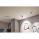 LED Deckenleuchte Spircle 530lm Chrom-Matt an der Decke montiert, stilvolle Beleuchtung im modernen Interieur.