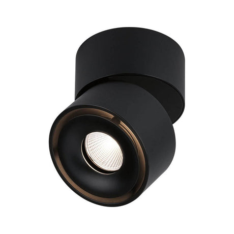 LED Decken Strahler Spircle Schwarz-Matt mit schwenkbarem Spotkopf und modernem Design