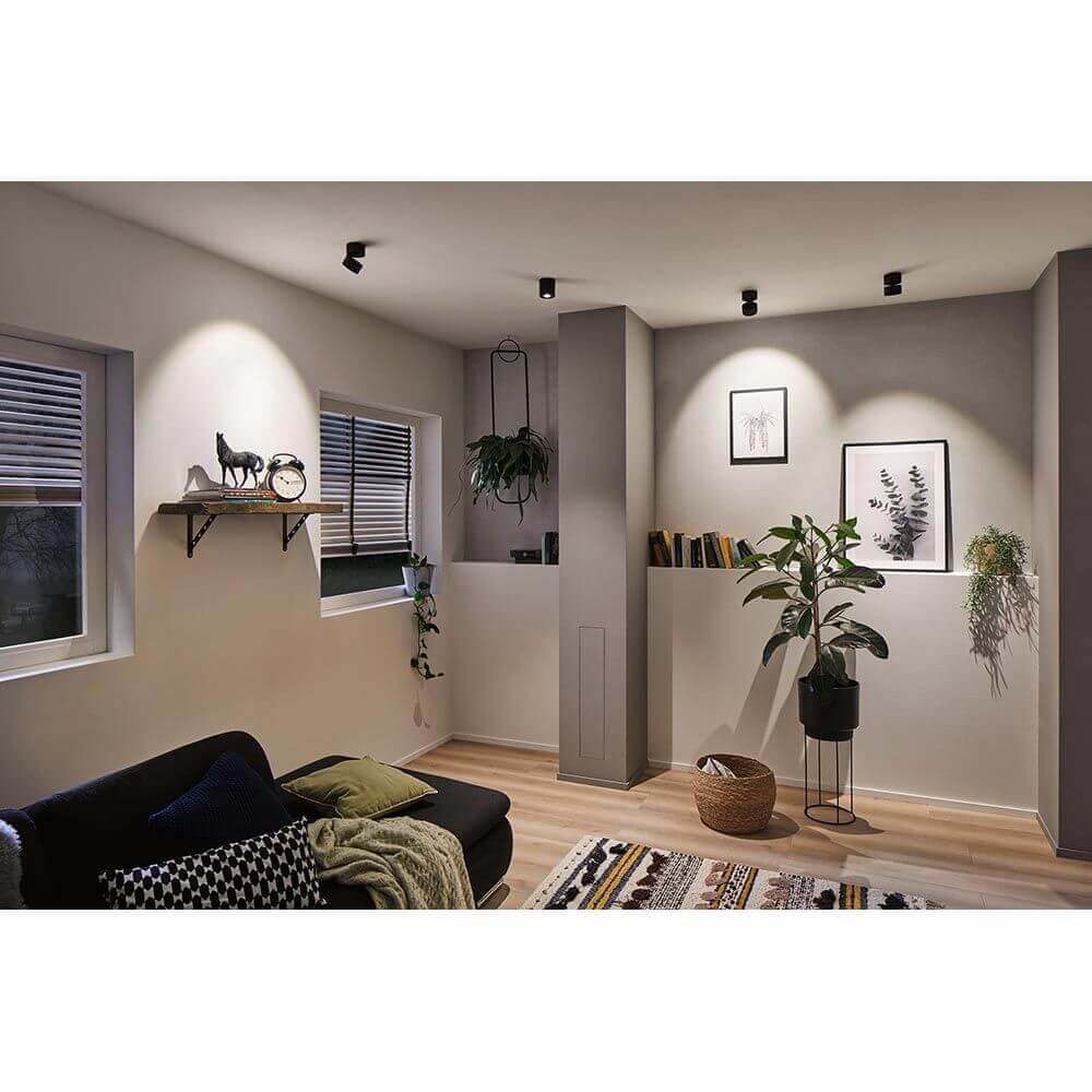 LED Decken Strahler Spircle Schwarz-Matt
