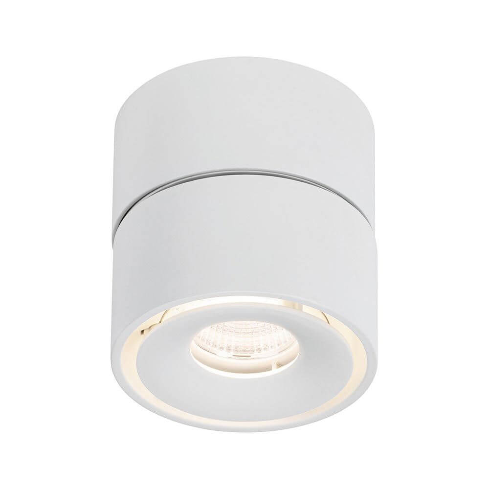 LED Deckenleuchte Spircle Strahler Weiß-Matt mit modernem Design und schwenkbarem Spotkopf.