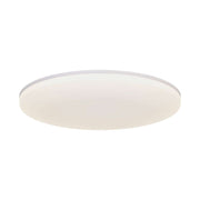 LED Deckenleuchte Vic 22 mit Metallring, flache runde Form, milchiges Kunststoffdiffusor, 1600lm Helligkeit, Draufsicht