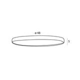 Flache LED Deckenleuchte Vik Ø 48cm