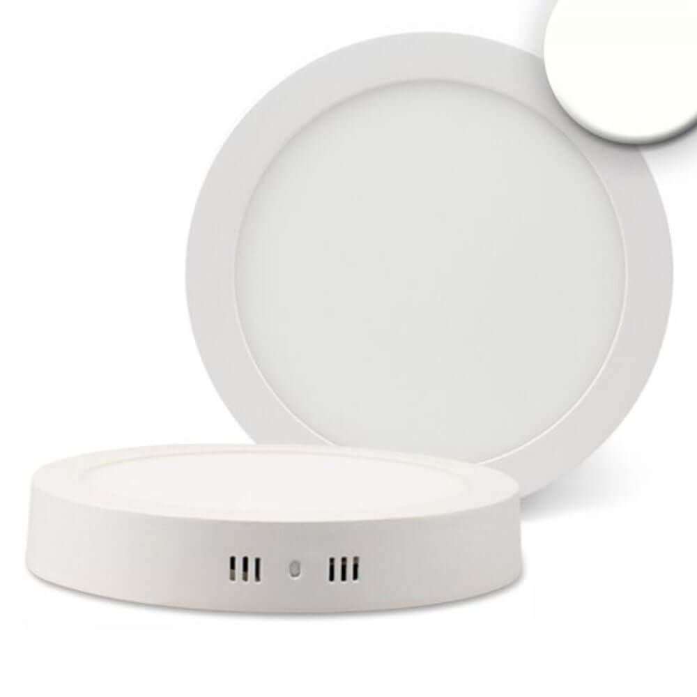LED Deckenleuchte weiß 18W rund 22cm Neutralweiß mit modernem Design und effizienter Lichtquelle.