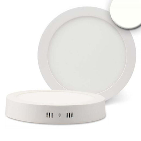 LED Deckenleuchte weiß 18W rund 22cm Neutralweiß mit modernem Design und effizienter Lichtquelle.