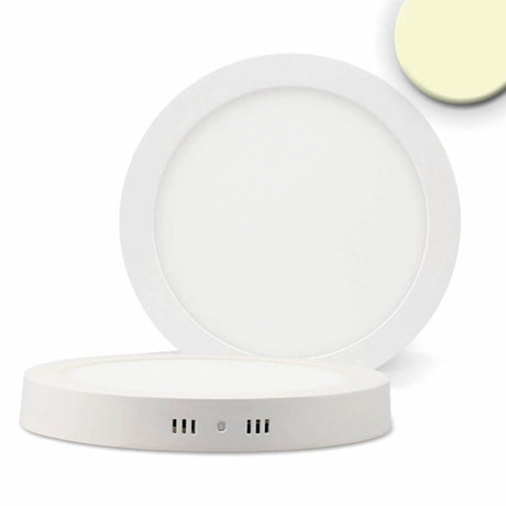 LED Deckenleuchte weiß 24W rund 30cm Warmweiß Dimmbar auf einem weißen Hintergrund, einschließlich Dimmakzeptanz.