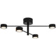 LED Deckenstrahler Clyde Flex 4-Rail in modernem Design mit vier Lichtquellen.