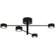LED Deckenstrahler Clyde Flex 4-Rail in modernem Design mit vier Lichtquellen.