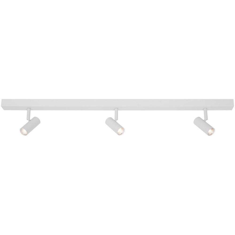 LED Deckenstrahler Omari 3-Spot in weiß mit klaren nordischen Linien für minimalistisches Ambiente.