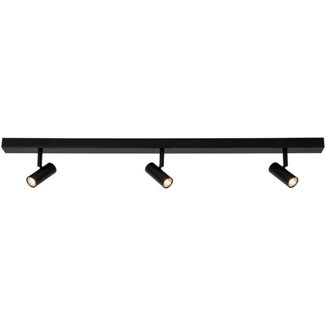 LED Deckenstrahler Omari 3-Spot in minimalistischer schwarzer Ausführung für stilvolle Innenräume.