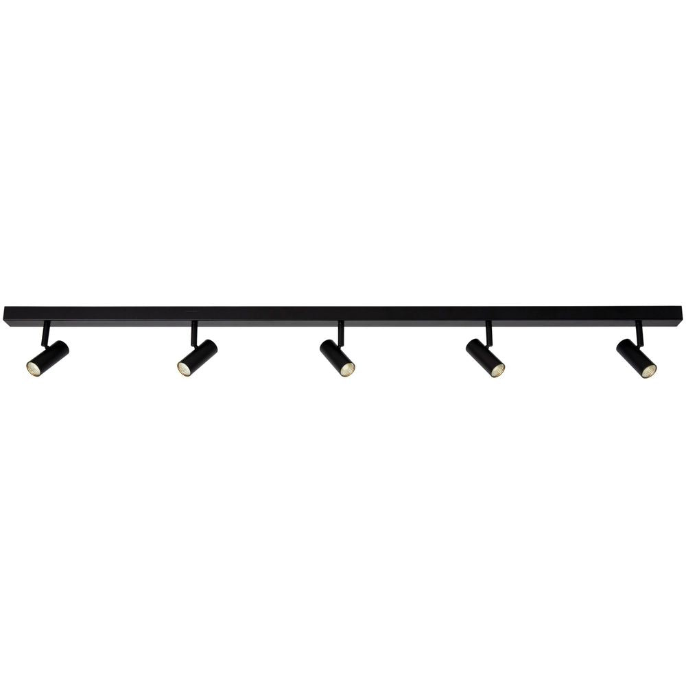LED Deckenstrahler Omari mit 5 Spots in elegantem Schwarz, ideal für moderne nordische Einrichtung.