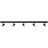 LED Deckenstrahler Omari mit 5 Spots in elegantem Schwarz, ideal für moderne nordische Einrichtung.