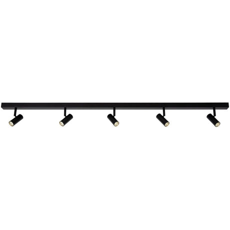 LED Deckenstrahler Omari mit 5 Spots in elegantem Schwarz, ideal für moderne nordische Einrichtung.