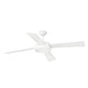 LED Deckenventilator Hydra Ø 132cm mit modernem Design und vier weißen Blättern.