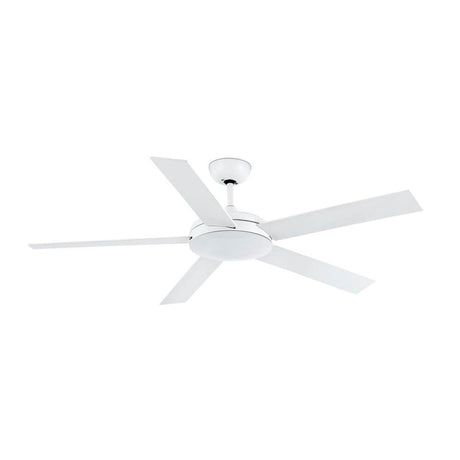 LED Deckenventilator Nova 12W 1000lm Weiß, Weiß-Ahorn mit modernen, eleganten Design und fünf Flügeln.
