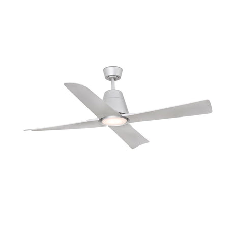 LED Deckenventilator TYPHOON DC Ø 130cm 4 Flügel IP44 Grau im modernen Design mit Beleuchtung.