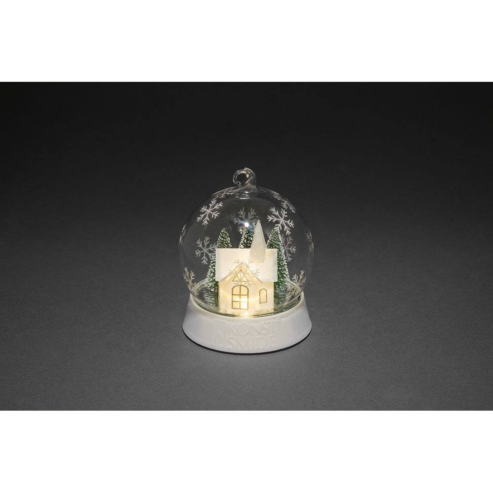 LED decorative glass ball house warm white battery operation