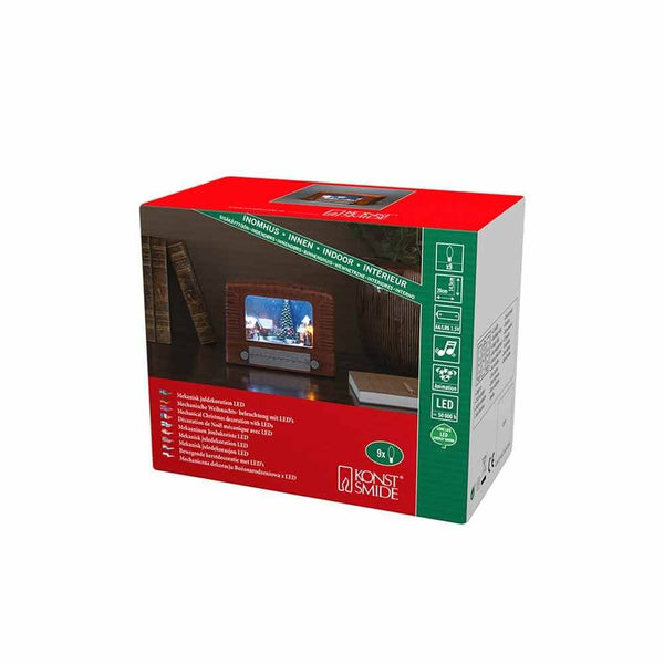 LED Lampe décorative radio avec musique, à piles, dans l’emballage de KONSMDIDE.