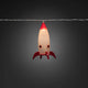 LED Dekolichterkette Raketen Maße: B: 8cm H: 11cm 8 Warmweiße Dioden - dekorative Rakete im Dunkeln.
