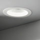 LED Deckenstrahler Ø14 cm, modernes Design, effiziente Beleuchtung für Flur oder Büro, neutralweiße Lichtfarbe.