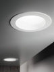 LED Downlight Basic S Ø14,4cm 3000K an der Decke in modernem Design installiert