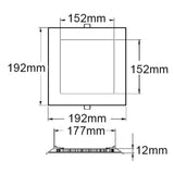 LED Einbaupanel 19 x 19cm flach eckig weiß Dimmbar 15W Neutralweiß