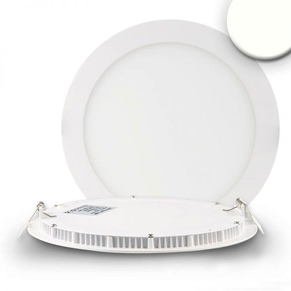 LED installationspanel Ø 22,5 cm flad rund hvid 18W neutral hvid