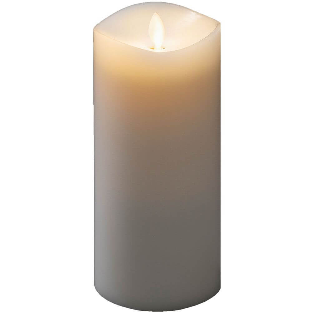 LED Duftkerze weiß flackernd Lavendel-Duftpad batteriebetrieben Timer mit sanft flackernder Flamme.