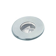 LED Einbaulampe CURTIS IP44 Nickel-Matt asymmetrisch, runde LED-Wandeinbauleuchte für Außenbereiche