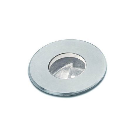 LED CURTIS recessed light IP44 matt nickel, asymmetrical, in stainless steel and glass for outdoor lighting