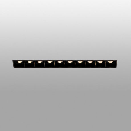 LED Einbaulampe TROOP Trimless 10x2W 3000K Schwarz in eleganter Schwarzoptik