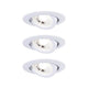 LED Einbauleuchten 3er-Set schwenkbar Rund 8,2cm Weiß-Matt - kompakte und blendfreie Einbaustrahler.