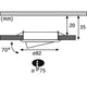 LED Einbauleuchten 3er-Set schwenkbar Rund 8,2cm Weiß-Matt Maßzeichnung der Einbauleuchten mit Setzgröße.